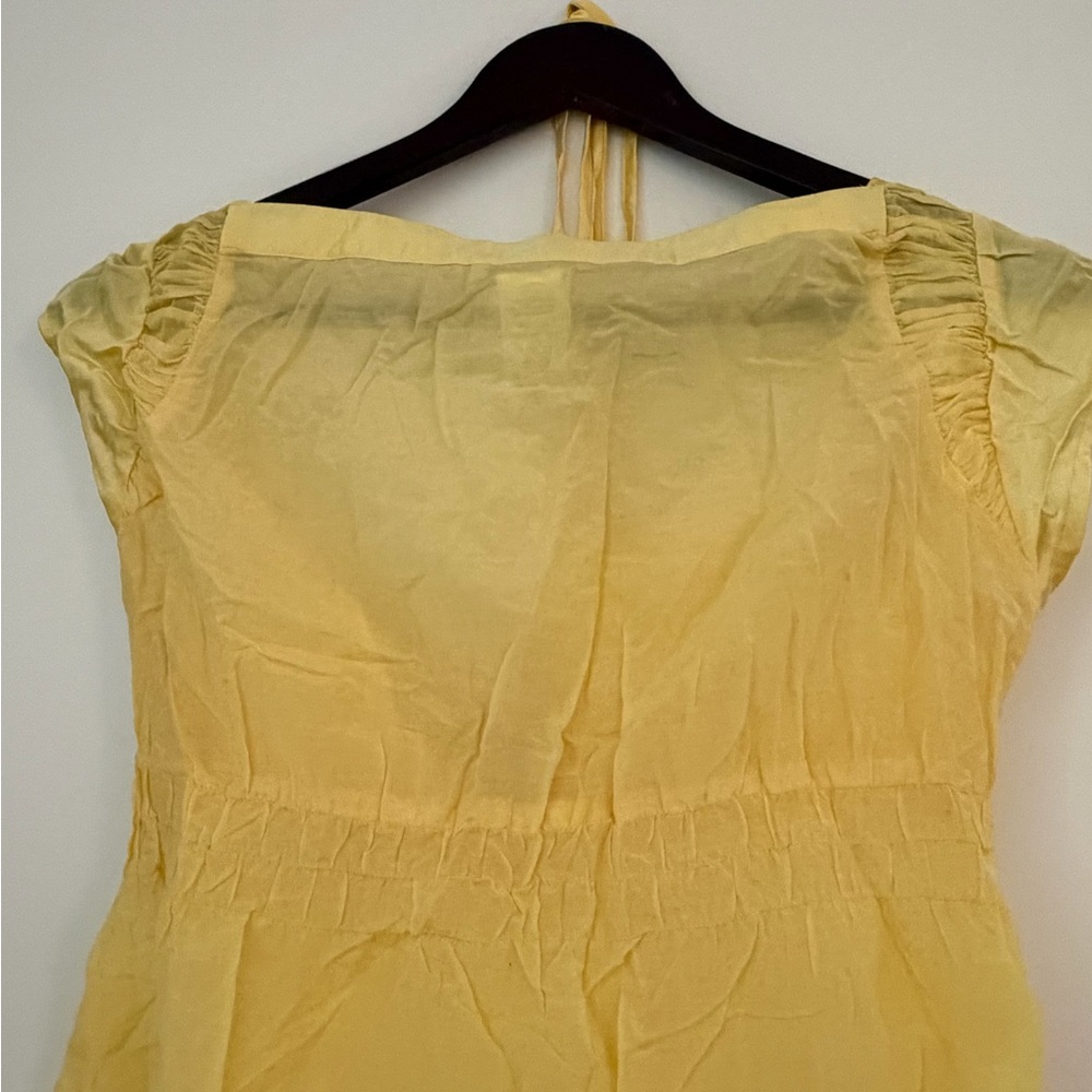 Miss Sixty Yellow Ruffle Tie-Front Tunic - Picture 4 of 5